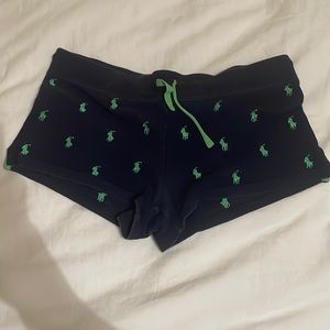 Ralph Lauren blue green monogram shorts